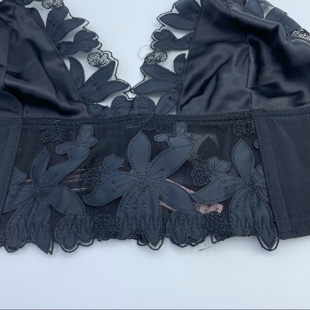 Victoria Secret Unlined Floral Sexy Lace Bralette Sz XL - Picture 8 of 10